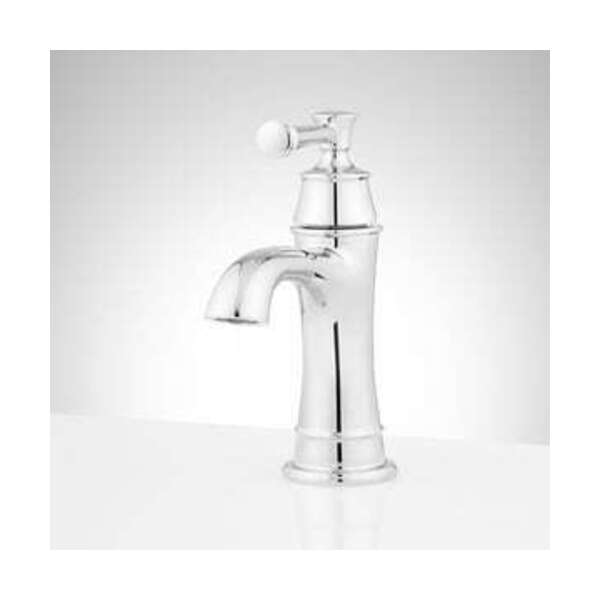 SIGNATURE HARDWARE Single Handle Monoblock Bathroom Sink Faucet in Chrome