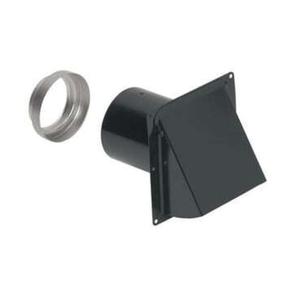 BROAN-NUTONE WALL CAP F/ 3 & 4 RND DUCT BLAC