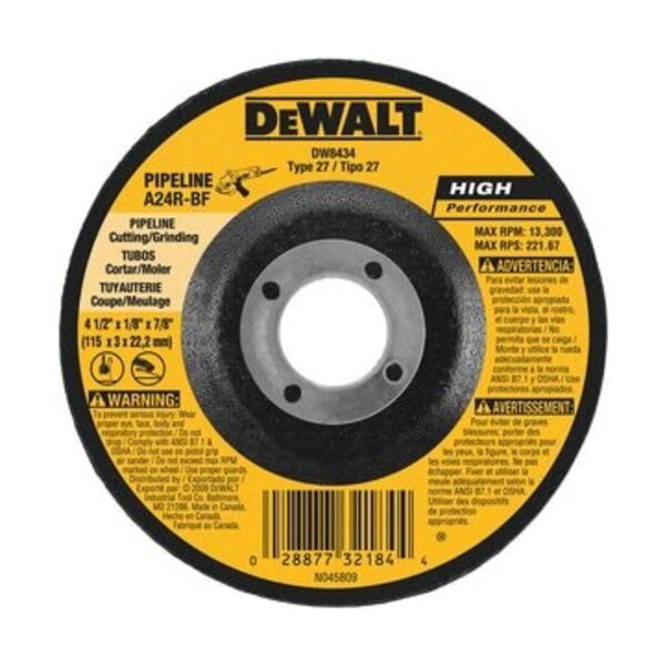 DEWALT 4-1/2X1/8X7/8 CUT/GRIND WHL