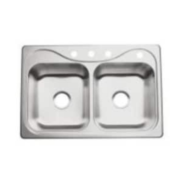 STERLING 33X22 4H 2B 8.0 SS SINK SGL PK