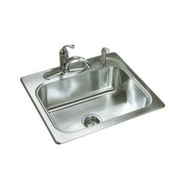 STERLING 25X22 3H 1B 6.5 SS SINK SGL PK