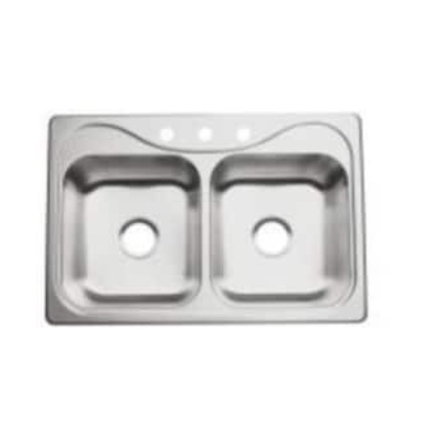STERLING 33X22 3H 2B 8.0 SS SINK SGL PK