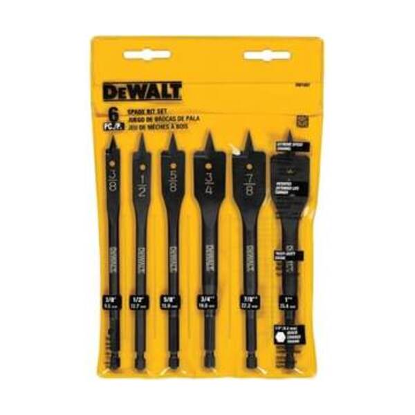 DEWALT 6 PC SPADE BIT SET