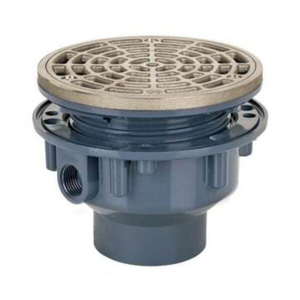 SIOUX CHIEF 2 PVC ADJ FLR DRN W/ NI TOP