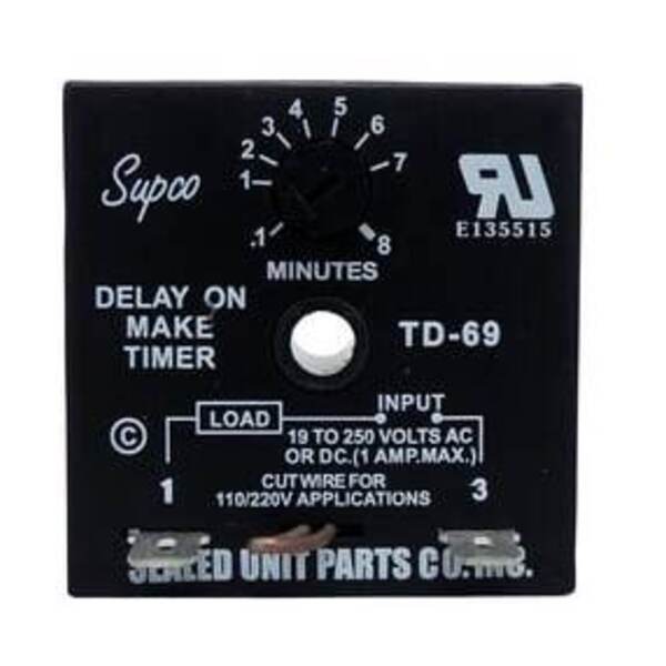 SUPCO ADJ DELAY ON MAKE TIMER 6SEC - 8MIN