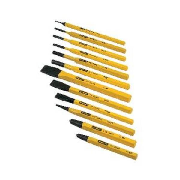 STANLEY COLD CHISEL & PUNCH SET - 12PC