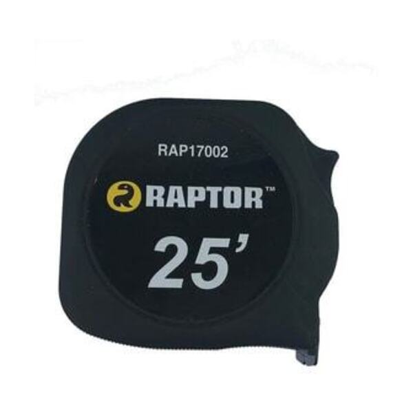 RAPTOR 25 FT TAPE MEASURE BLK