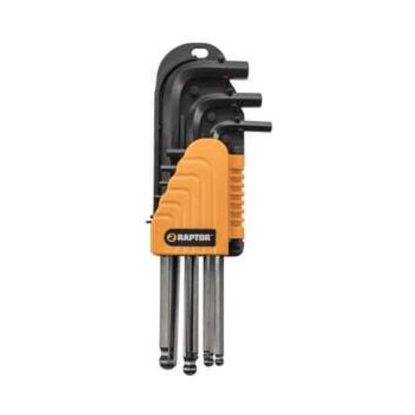 RAPTOR RAPTOR HEX KEY SET METRIC 9 PC