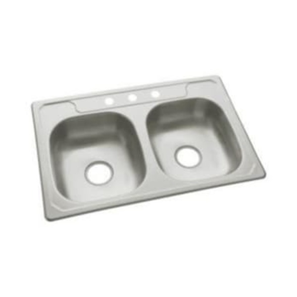 STERLING 33X22 3H 2B SS SINK SGL PK *MIDDLE