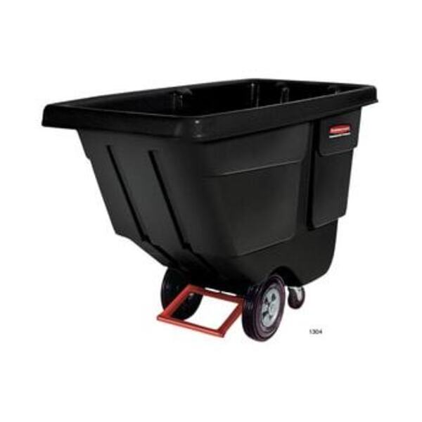 RUBBERMAID 1/2 CU YD TILT TRUCK UTL DUTY BLA