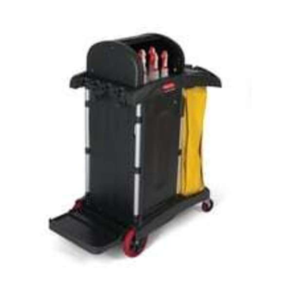 RUBBERMAID HYGEN HI SCURTY CLEANING CART BLAC