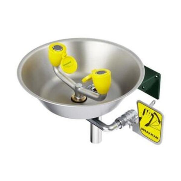 SPEAKMAN CO EYEWASH WALL MNT SS BOWL 3.6 GPM