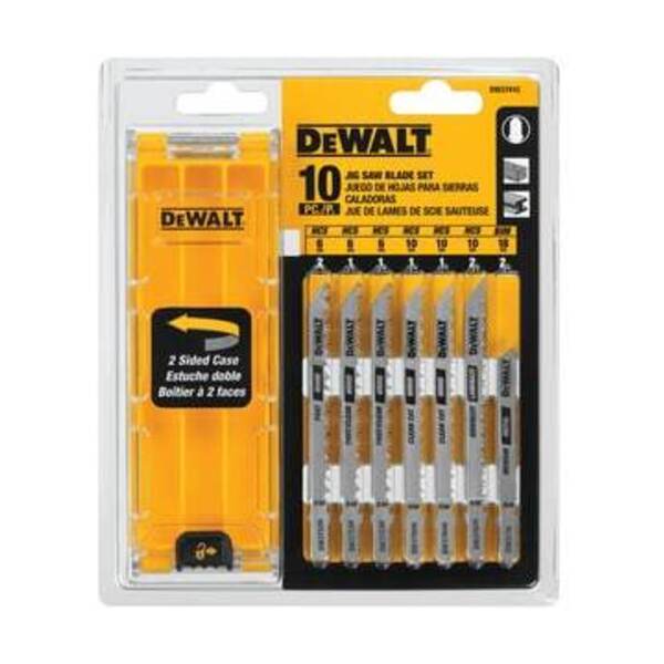 DEWALT 10 PC T SHK JIG SAW BLD SET