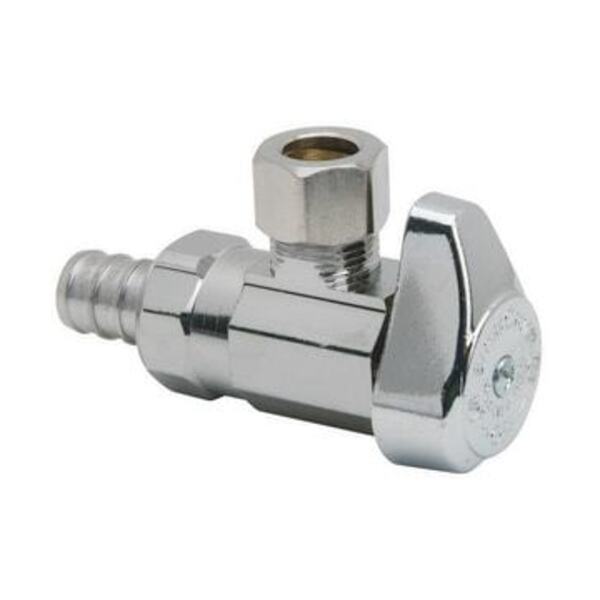 BRASSCRAFT LF 1/2 BARB X 3/8 COMP QT ANG ST CP