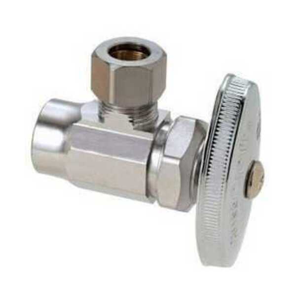 BRASSCRAFT LF 1/2 SWT X 3/8 COMP ANG ST CP