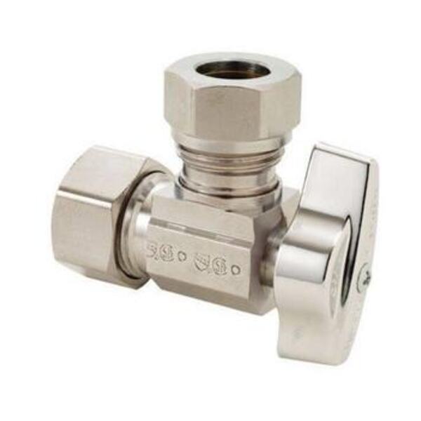 BRASSCRAFT LF 1/2 COMP X 1/2 SJ QT ANG ST CP