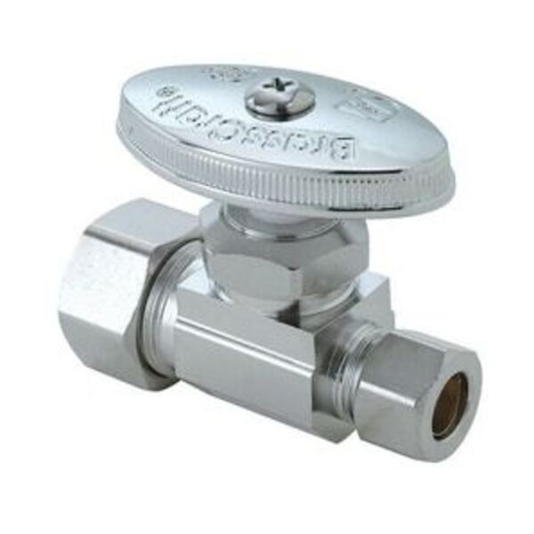 BRASSCRAFT LF 1/2 COMP X 3/8 COMP STRT ST CP