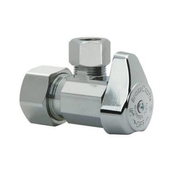 BRASSCRAFT LF 1/2 COMP X 3/8 COMP QT ANG ST CP