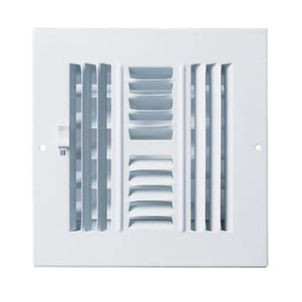 PROSELECT 16 x 16 in. Residential Ceiling & Sidewall Register in White 4-way Steel