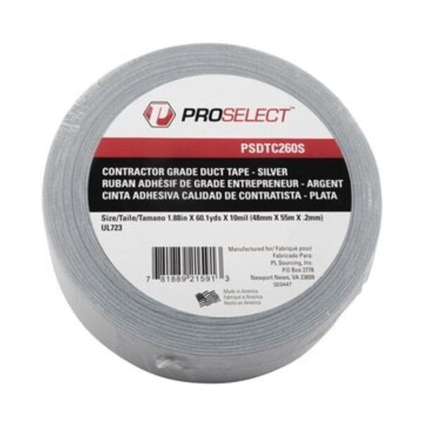 PROSELECT 2X60 DUCT TAPE PREM GRD SILV