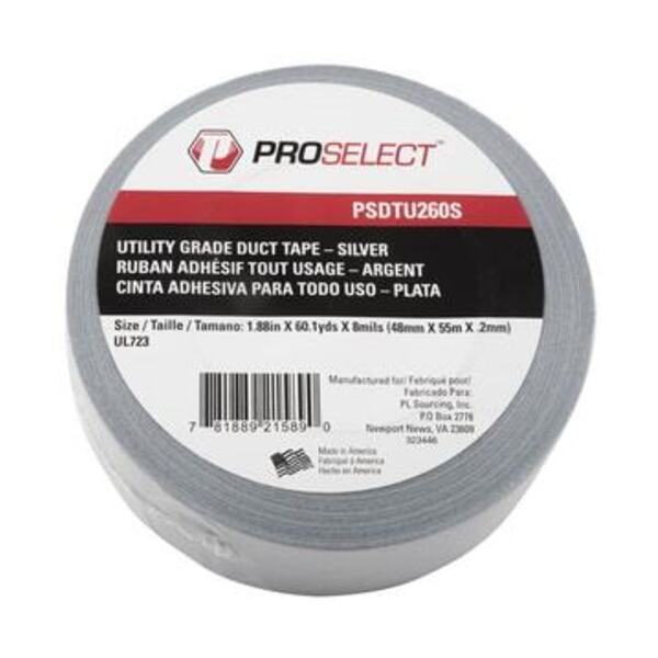 PROSELECT 2X60 DUCT TAPE UTIL GRD SILV