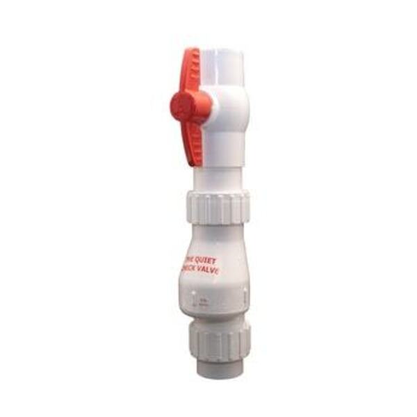 ZOELLER 1-1/2 PVC BV CHK VLV QUIET WHIT