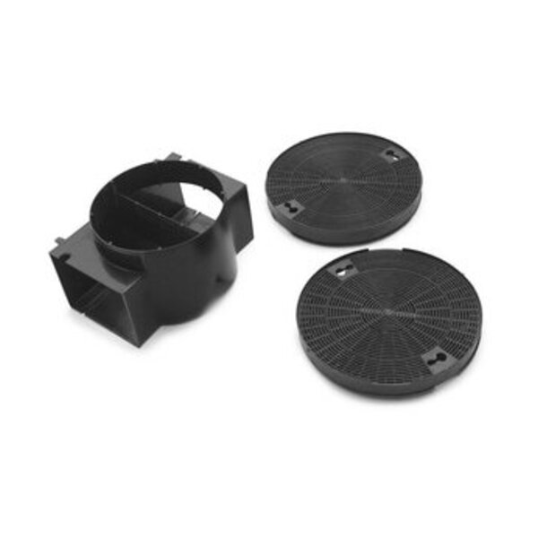WHIRLPOOL CORPORATION 7 in. Recirculating Kit for JXW8836W Range Hood in Black