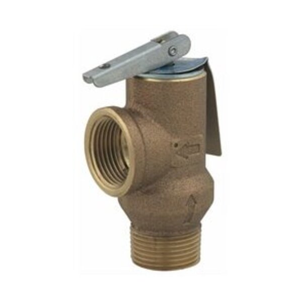 WATTS REGULATOR CO 3/4 in. Copper Alloy and Silicone Male Threaded x Female Threaded 150# 210F Pressure Relief Valve