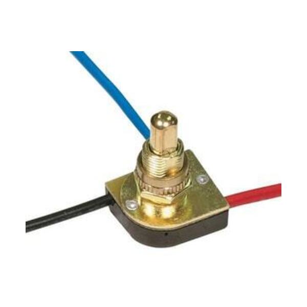 SATCO 6 BRS FIN 3W PUSH SWCH