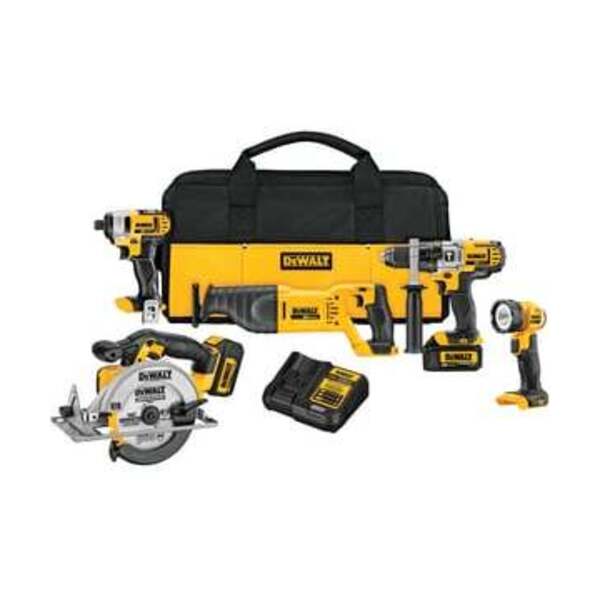 DEWALT 20V MAX LI-ION 5 TOOL COMBO KIT