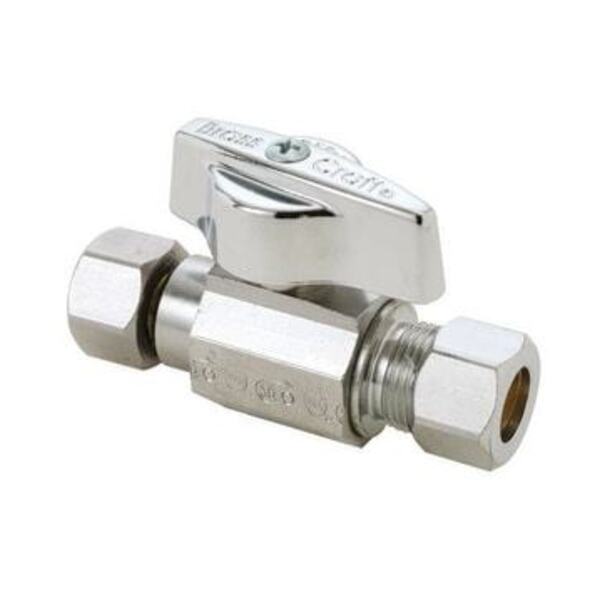 BRASSCRAFT LF 3/8 COMP X 3/8 COMP QT STRT ST