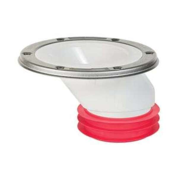 SIOUX CHIEF 4 PVC *PUSHTI OS CLST FLG WHIT