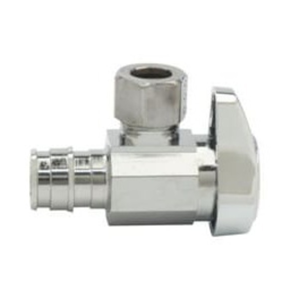 BRASSCRAFT LF 1/2 EXP X 3/8 COMP QT ANG ST CP