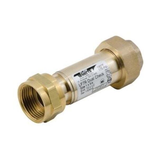 WATTS REGULATOR CO LF 1X3/4 FEM THRD SWVL DU CHK VLV