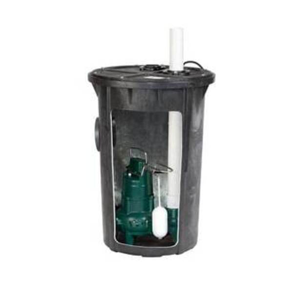 ZOELLER 115V M264 SEW PUMP & BASIN SYS
