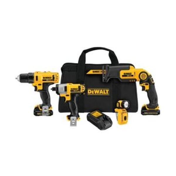 DEWALT 12V MAX LI-ION 4 TOOL COMBO KIT