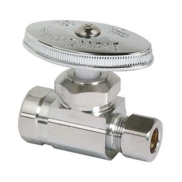 BRASSCRAFT LF 3/8 FIP X 3/8 COMP STRT ST CP