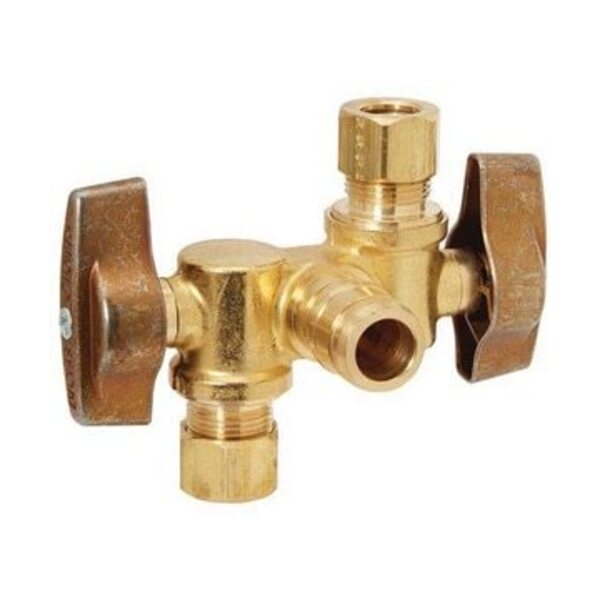 BRASSCRAFT LF 1/2X3/8X3/8 BARBXCOMP QT ANG ST