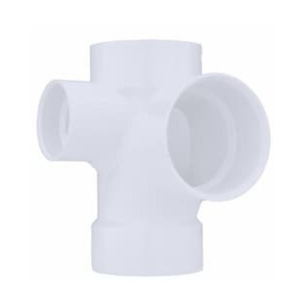 CHARLOTTE PIPE AND FOUNDRY CO 4 PVC DWV SAN TEE W/ 2 LHI