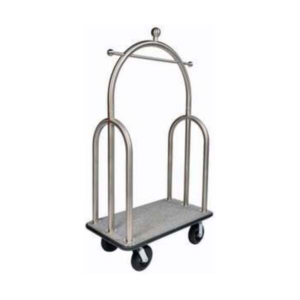 CENTRAL SPECIALTIES LTD / CSL DLX BELLMAN CART SS GRAY CARPET