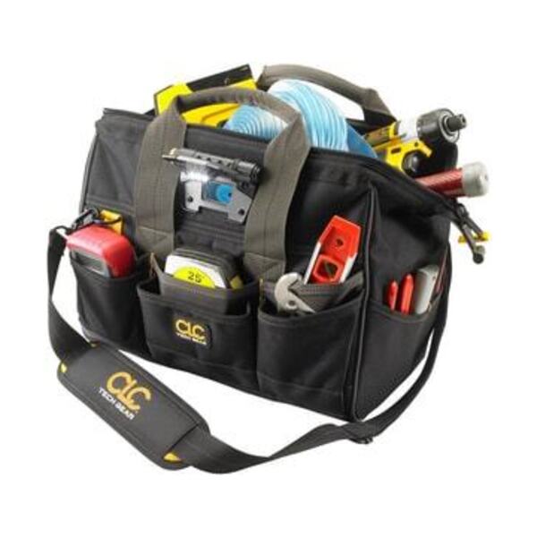CLC CUSTOM LEATHER CRAFT 14 BIGMOUTH LED LIGHTED TOOL BAG