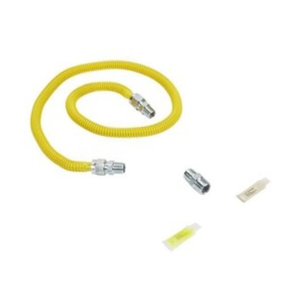 WHIRLPOOL CORPORATION 4 ft. Male x Female Gas Appliance Connector Kit in Yellow