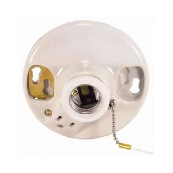 SATCO WHIT PORC P/CHAIN RECEPT W/ OUT