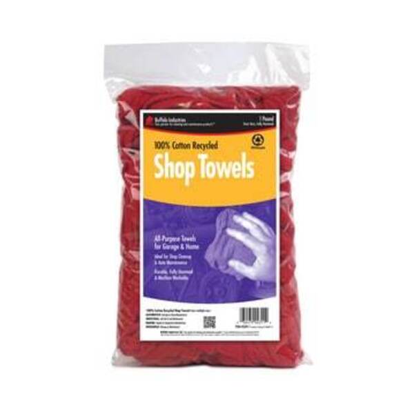 BUFFALO INDUSTRIES 1LB MC RECY SHOP TWL BAG