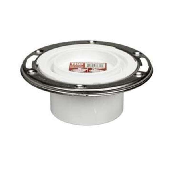 SIOUX CHIEF 3X4 PVC TKO CLST FLG W/ SS RNG