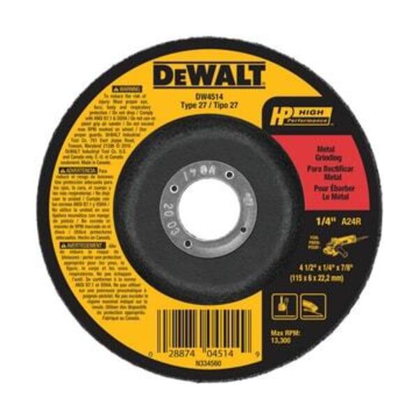 DEWALT 4-1/2 GRIND WHL