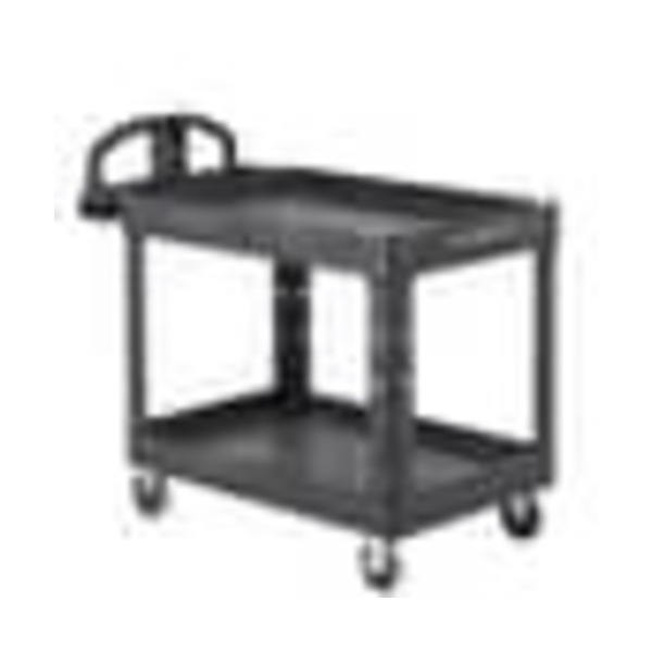 RUBBERMAID HVY DYTY UTL CART 2 SHELF BLAC