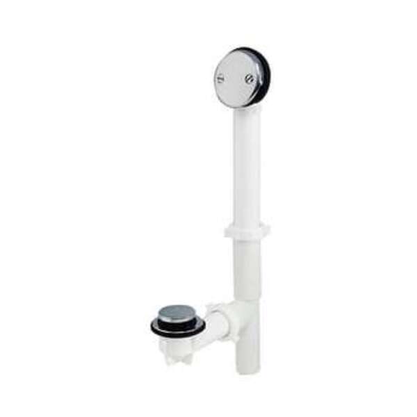 DEARBORN BRASS Plastic Toe-Tap Drain in Chrome