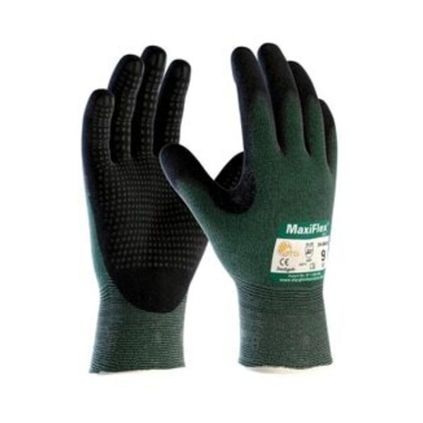 PROTECTIVE INDUSTRIAL PRODUCTS KNIT NYL GLV W/ NITR COAT PALM LG