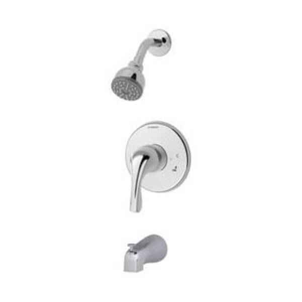 SYMMONS INDUSTRIES INC One Handle Single Function Bathtub & Shower Faucet in Polished Chrome (Trim Only)